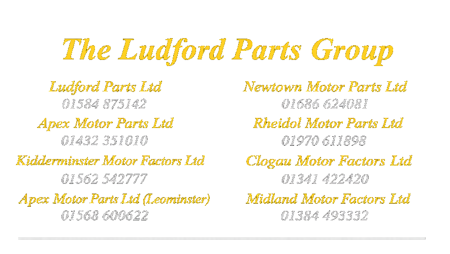The Ludford Parts Group logo and branch directory